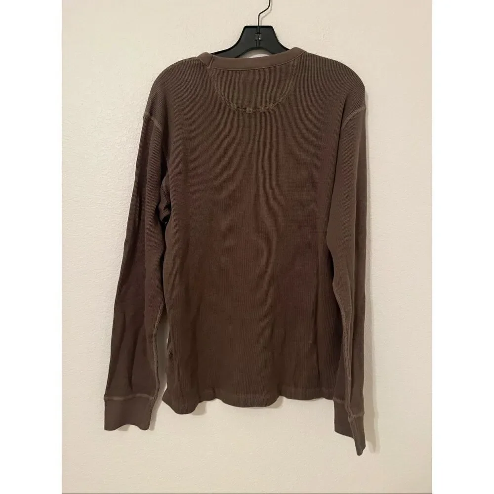 AE77 Long-Sleeve Thermal Top – Brown NEW NWT